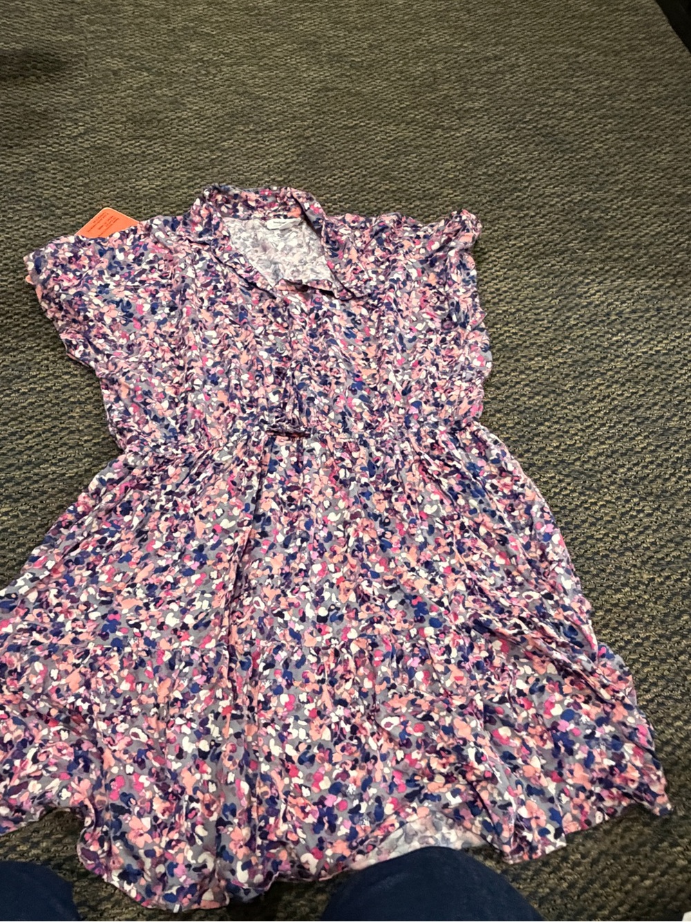 Floral Pink and Purple Casual Dress
